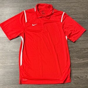 Nike Men's Vibrant Red Polo Shirt